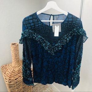 NWT ANTHROPOLOGIE bl^nk St-Verhanito Top Size L